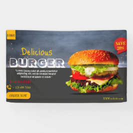 Burger Fast Food Grill Hamburger Party niedlich Banner
