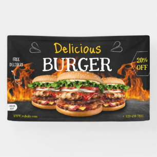 Burger Fast Food Grill Hamburger Party niedlich Banner