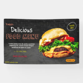 Burger Fast Food Menü Grill Hamburger niedlich Banner