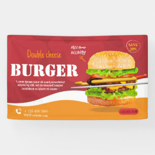 Burger Fast Food Menü Grill Hamburger niedlich Banner