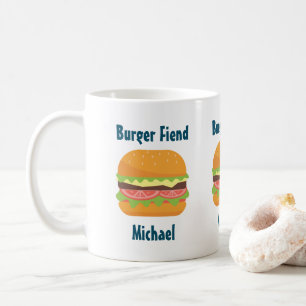 Burger Fiend Hamburger Illustration kundenspezifis Kaffeetasse