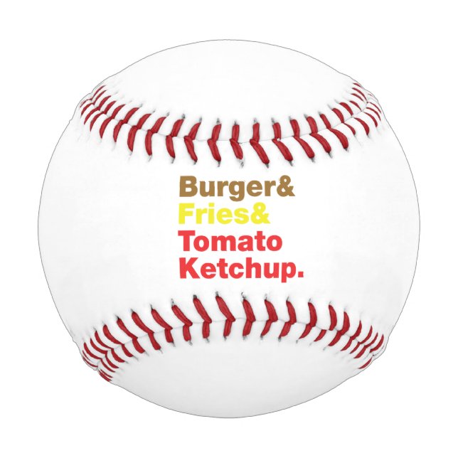 Burger & Fries & Tomato Ketchup. Baseball (Vorderseite)