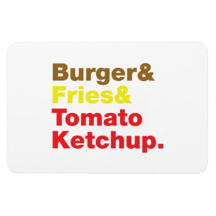 Burger & Fries & Tomato Ketchup. Magnet