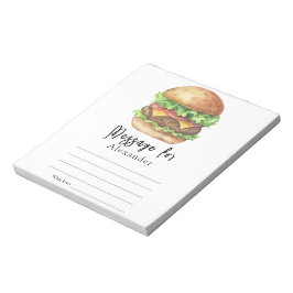 Burger GRILLEN Time Capsule Message Notizblock
