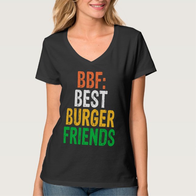Burger Hamburger BBF Best Burger Friends T-Shirt (Vorderseite)