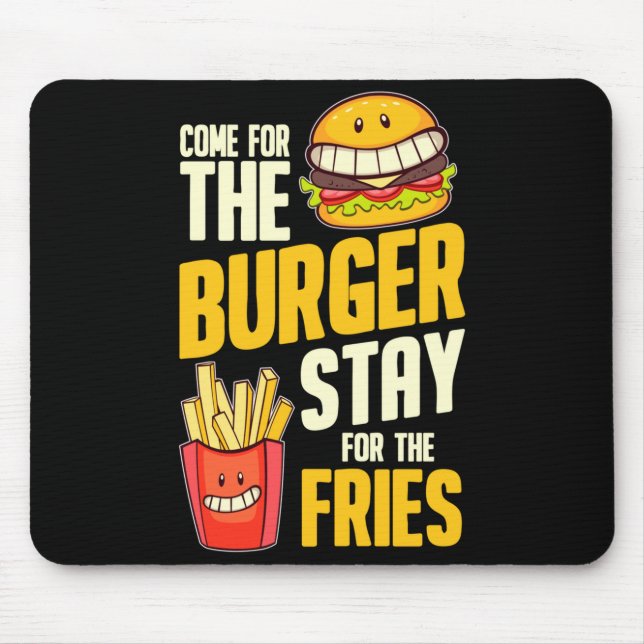 Burger Hamburger BBQ-Fleisch - Cheeseburger Mousepad (Vorne)