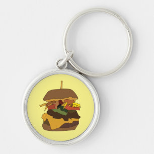 Burger Hamburger Burger Liebesillustration Schlüsselanhänger
