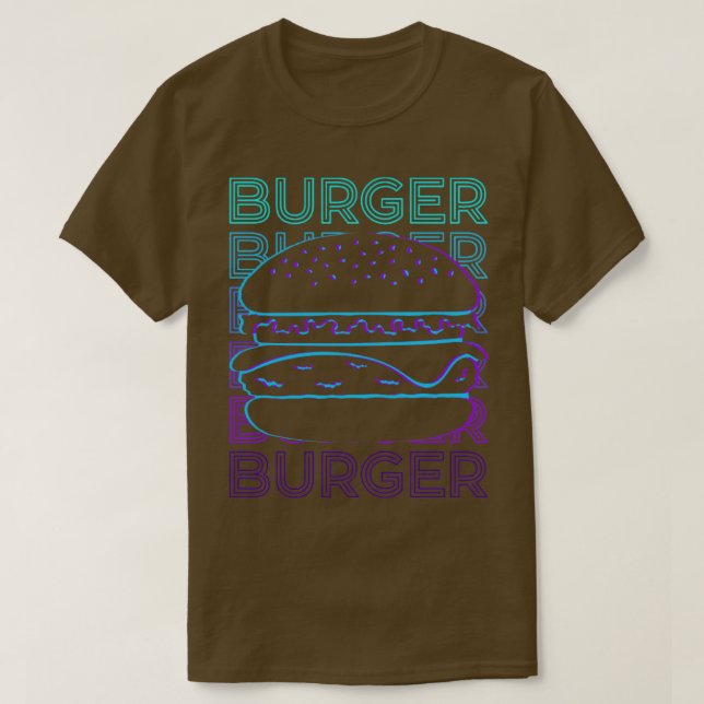 Burger Hamburger Cheeseburger Retro-Geschenk T-Shirt (Design vorne)