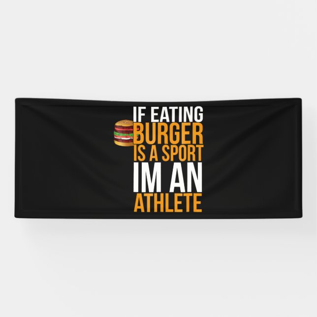 Burger Hamburger GRILLEN Spaß Funny Pun Geschenk I Banner (Horizontal)