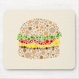 Burger in Punkten Mousepad
