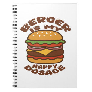 Burger ist mein Vintages Zitat Notizblock