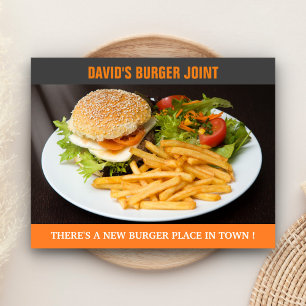 Burger Joint Eröffnung Jetzt geöffnet Direktwe Postkarte