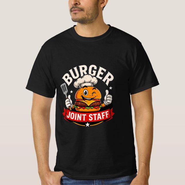 🍔 Burger Joint Personal Restaurant Team Crew 👨‍� T-Shirt (Vorderseite)