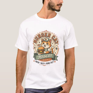 Burger-Katzen-Maskottchen Katze Fast-Food-Maskottc T-Shirt