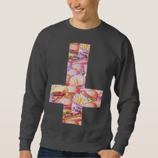 Burger-Kreuz-Sweatshirt Sweatshirt