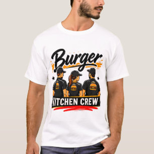 🍔 Burger-Küchen-Crew Restaurant-Personal 👨‍🍳 T-Shirt