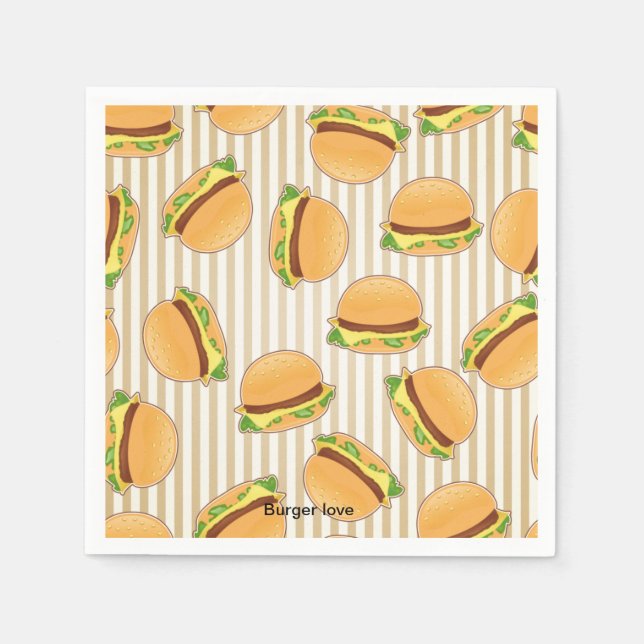 BURGER LIEBE Paper Napkin Serviette (Vorderseite)