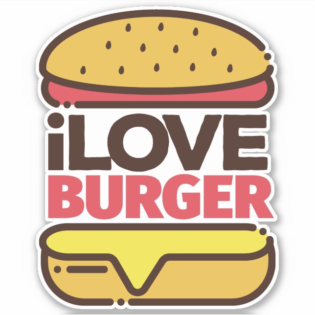 Burger Lover Aufkleber (Vorderseite)
