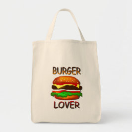 Burger Lover Hamburger Grocery Tote Bag Tragetasche