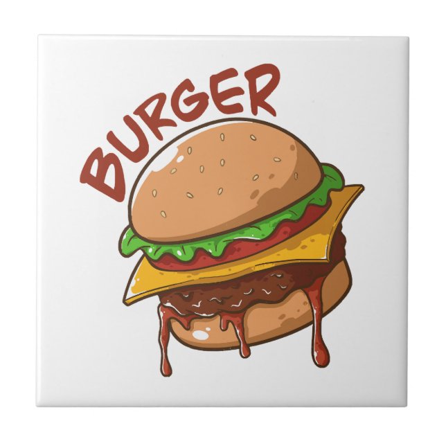 Burger Lovers Fliese (Vorderseite)