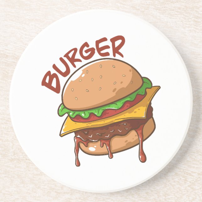 Burger Lovers Getränkeuntersetzer (Vorne)