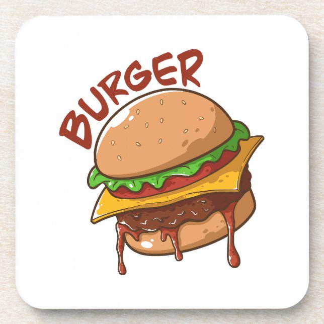 Burger Lovers Getränkeuntersetzer (Vorderseite)