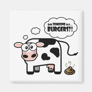 Burger?! Lustiger Kuh-Magnet Magnet