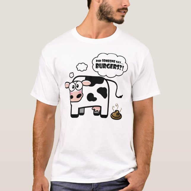 Burger?! Lustiger Kuh-T - Shirt (Vorderseite)
