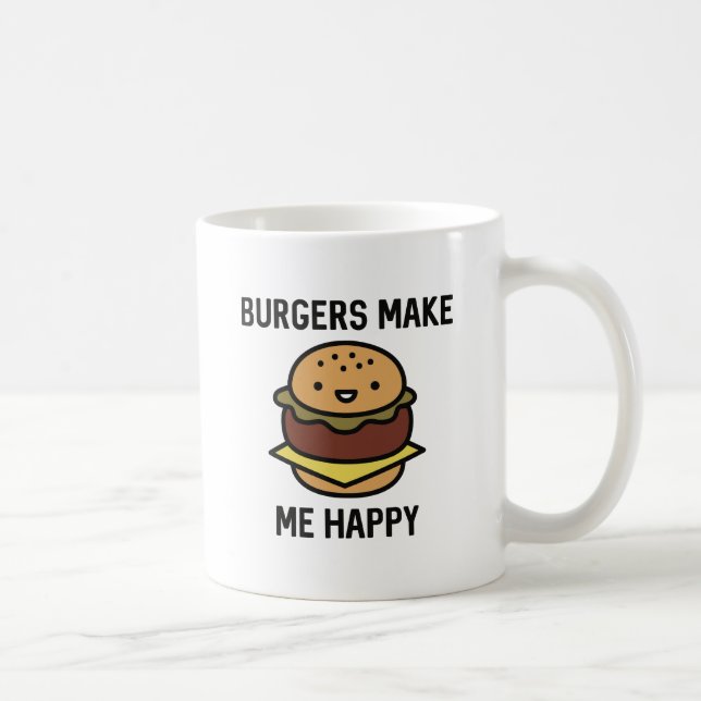 Burger machen mich glücklich kaffeetasse (Rechts)