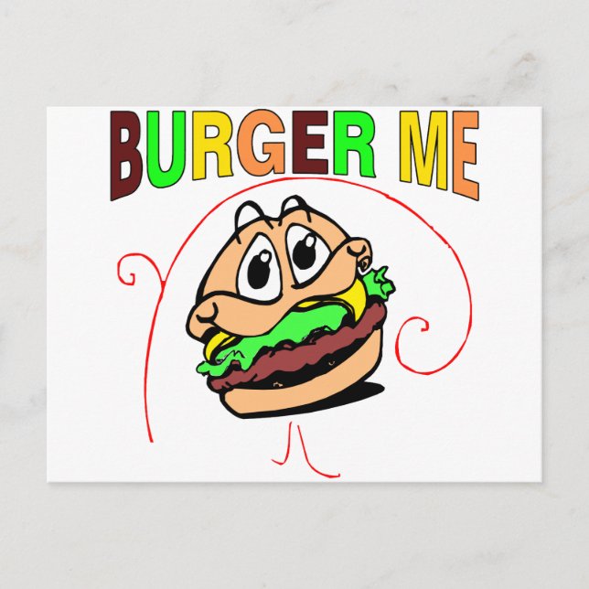 Burger Me Postkarte (Vorderseite)