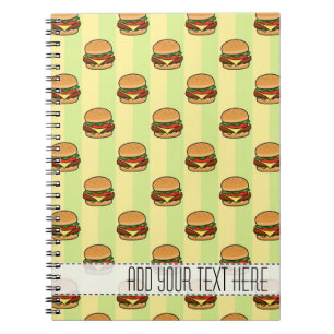 Burger-Muster-Notebook Notizblock