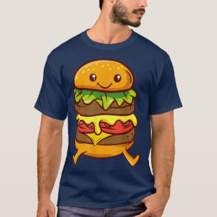 Burger Niedlich Kawaii Anime Ästhetischer Japanisc T-Shirt