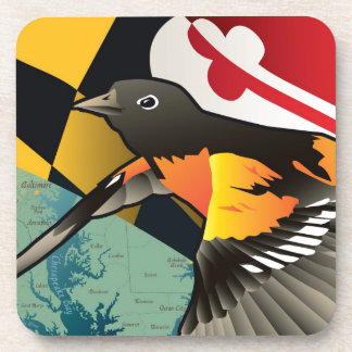 Bürger Oriole, Marylands Staats-Vogel Getränkeuntersetzer