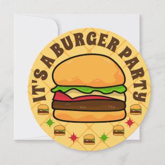 Burger Party Einladung zum Geburtstag