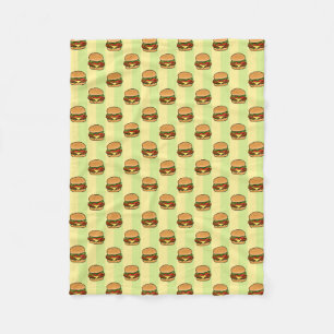 Burger Pattern Fleecedecke