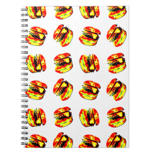Burger Pattern Notizblock