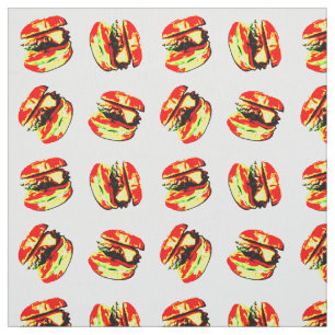 Burger Pattern Stoff