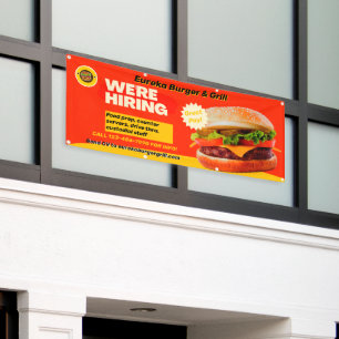 Burger-Restaurant anpassen Wir stellen jetzt ein  Banner