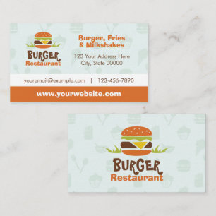 Burger Restaurant Business Card Visitenkarte