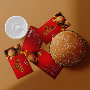 Burger Restaurant Business   Minimalistisch Bright Visitenkarte