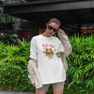 Burger Retro Cartoon-Charakter T-Shirt