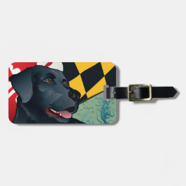 Bürger-schwarzer Labrador Gepäckanhänger