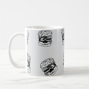 Burger Shop Style Muster Kaffeetasse