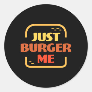Burger Sommer BBQ Grillen Hamburger oder Runder Aufkleber