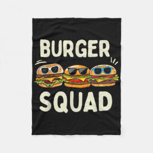 Burger Squad Funny Hamburger Fast Feinschmecker li Fleecedecke