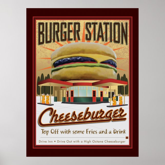 Burger Station-Poster Poster (Vorne)