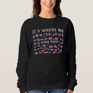 Bürger Stolz Amerika Landkarte US-Staaten Geschich Sweatshirt