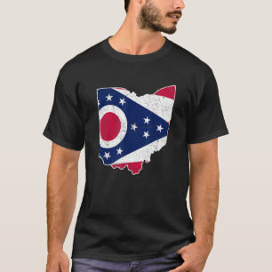 Bürger stolz Amerika Staat Uns gestresste Karte Oh T-Shirt
