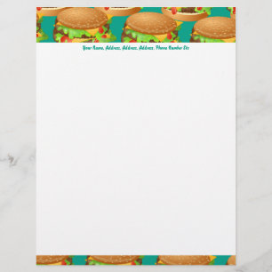 Burger-Tapete, Burger-Tapete, Ihr Name,… Briefkopf