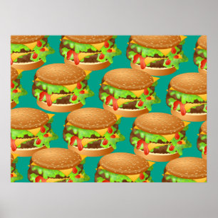 Burger-Tapete Poster